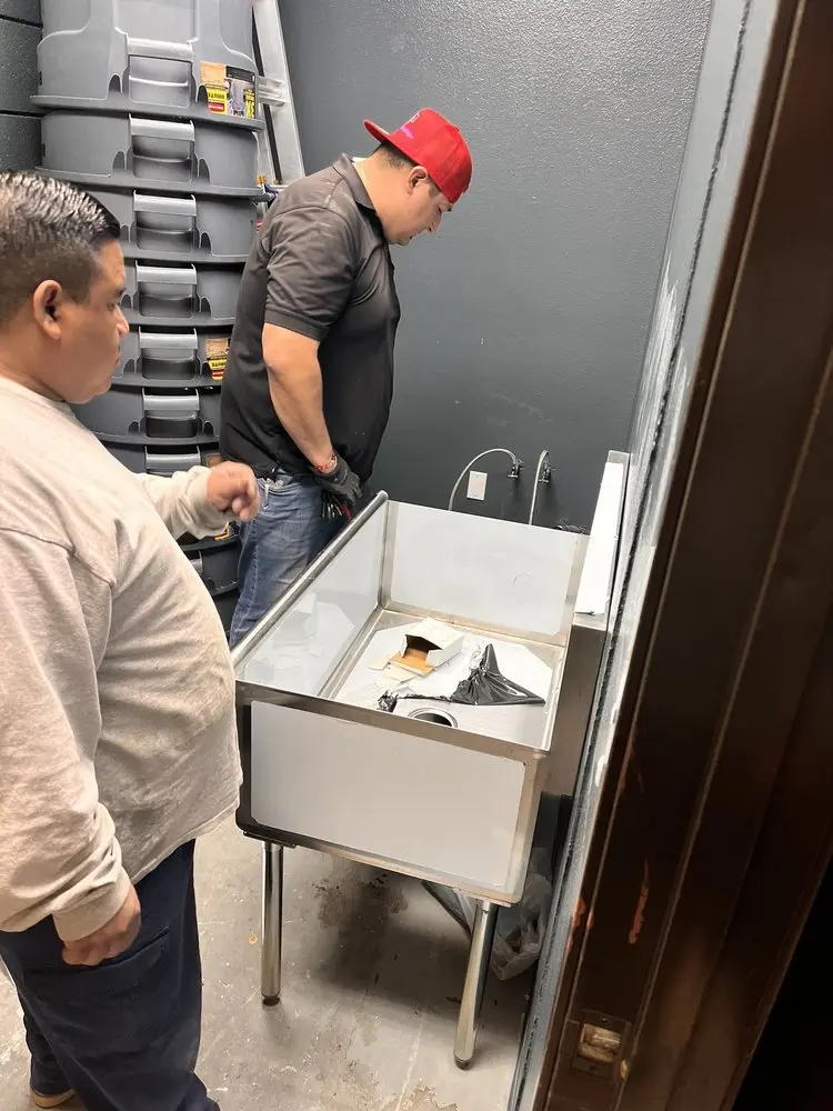 Commercial plumbing and sink installation in Bayside